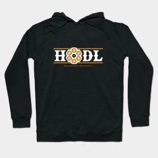 Hodl Bitcoin 6 Shooter White Text Hoodie